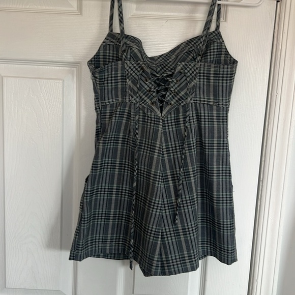 URBAN OUTFITTERS XS ROMPER FLANNEL STYLE ROMPER CUTE UO CUTE MINI DRESS ROMPER - Picture 7 of 16